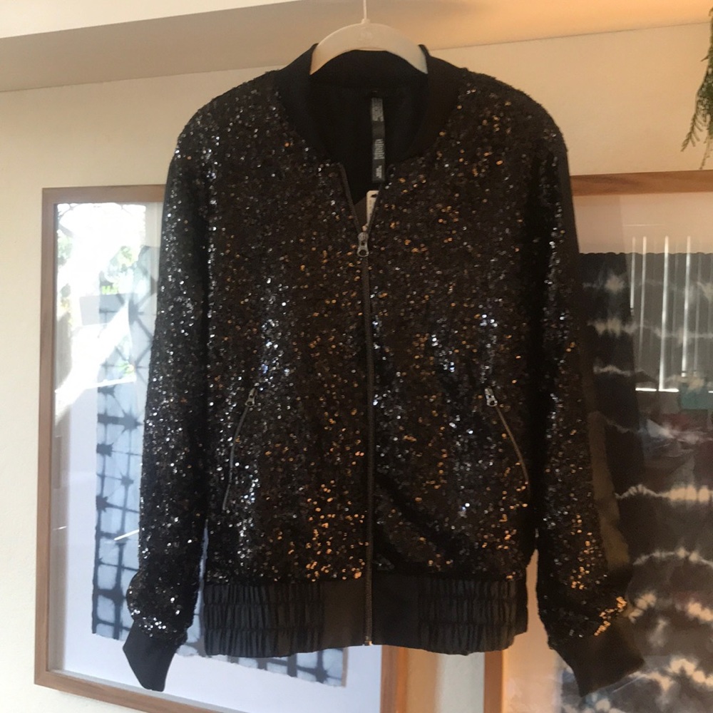NWT Victoria’s Secret sequin bomber jacket